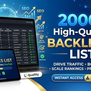 Exclusive 2000+ High-Quality Backlinks List